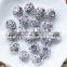 Wholesale Crystal Silver Big Hole Charm Loose Rondelle Spacer Beads For Bracelet