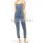 Made in china spaghetti strap blue two pockets sleeveless long jumpsuit