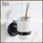 16038 wholesale china factory 2016 new zinc alloy tumbler holder black bathroom accessories