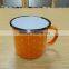 New style of 2016 customized cup logo printing camping enamel mug