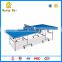 Outdoor Gym Goods Double Folding Movable Table Tennis Table with Wheels