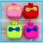 Bullk Square Shaped Silicone Coin Purse Bag With Butterfly