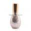 Crackle colour round shaped empty glass spray bottle with aluminum atomizer for perfume packaging