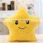 Christmas decorative Home Sofa Party Decor Toys Gift Plush Colorful Star Shape LED Light Star Shape Pillow cushion