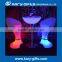 Strong aluminum alloy bar furniture led cocktail bar table