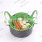 Hot sell Collapsible silicone cooking steamer basket and Multifunctional Storage basket