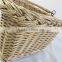 Handled woven custom colored wicker removable bicycle basket