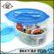 Transparent Plastic Oval Lunch Box With Cutlery Set