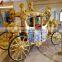 European style carved golden Royal horse saddle wedding carriage luxury horse carriage for sale(BG11-M051)