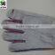 Striped cotton back cow split working cheap leather gloves