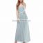 2016 simple design sleeveless long dress chiffon new style for women