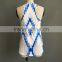 MGOO Hot Selling Custom Design Women Printed Chiffon Top New Fashion Ladies Clothing Blue Summer Casual Top Z581