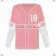 Fashion Design Ladies Baseball Jersey Two Tone Couble Sleeve Baseball Tee Custom Baseball Top Wholesale