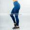 2017 new arrival yoga leggings blue cotton elastane high waist leggings panel workout tights fitness leggings
