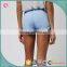 Washed women summer crossfit blank workout runner running shorts gym shorts