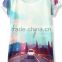 hot sale sublimation ladies t-shirt print design, summer ladies top t shirt