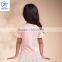 Summer Latest Designs Girls Ruffle Sleeve T Shirt With Lovery Embroidery Pattern