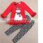 Wholesale Children Boutique Clothing/ Latest Fashion Baby Girls Ruffle Christmas Clothes
