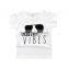 S17508A Baby girls summer Glasses print Girl Cute T-shirt