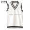 Casual loose flower embroidery knit school uniform cardigans for students