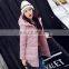 Europe 2017 Winter New Slim Down Cotton Women Korean Version of the Long Hooded Thickening of Cotton