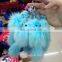 Factory price custom animal plush fur fox keychain