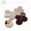 high quality furniture feet protective  non-slip felt self-adhesive backing pads  brown color 25 mm