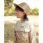 6572/Embroidered plaid square turn-down collar girls shirts high quality causal sweet top