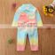 Autumn fashionable girls tie-dye jumpsuit ins Western style children's overalls European and American casual long-sleeved
