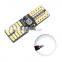 Автомобильные аксессуары 4014 24Smd T10 W5W СВЧ-освещение салона автомобиля, самые яркие светодиодные лампы Canbus Car T10