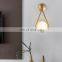 Nordic post-modern personality simple brass wall lamp for decoration