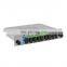 Outdoor 1x4 1x6 1x8 lgx scapc optical splitter insert type simplex fiber plc splitter