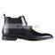 New Choice Black Shinning Men Genuine Leather Formal Ankle Boots Simple Design Wholesale Men's Shoes