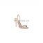 High heel women rhinestones strip ankle to toe ladies high heel sandals open toe women ankle strap sandal shoes