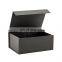 Wholesale rigid cardboard luxury product packaging magnetic grey color gift present box