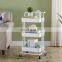 Cost-effective 3 Layers Metal bathroom Storage Rack  High Quality Kitchen Storage Trolley Amazon Hot Selling  Storage Trolley