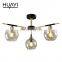 HUAYI New Design Iron Glass Chrome Color Indoor Living Room Office Modern Chandelier Ceiling Light