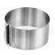 Stainless Steel Baking Moulds Birthday Wedding Kitchen Dessert Cake Decorating Tools Adjustable Mousse Ring Round Cake Molds