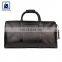 Fashion Style Polyester Lining Material and Nickle Fittings Unique Design Travel Genuine Leather Duffel Bag for Men