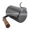 Amazon Hot Sale 600ml Stainless Steel Gooseneck Coffee Drip Kettle With Wood Handle, Black
