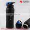 Stainless Steel Sports Drinking Bottle,Black Portable Water Bottle with Logo Design