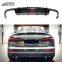 A6 S6 C8 KB Style Carbon Fiber Rear Diffuser With Light Rear Bumper Lip For Audi A6 Sline S6 C8 2019-2021