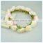 China hair accessory factory supply cream wedding decoration flower headband bridal flower crown