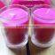 Pink scented candle in a jar/scented soy wax candle/Jar candle flameless