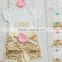 wholesale 2016 children clothes set baby girls first birthday party dresses flower 2 pcs baby shorts set gold children clothes