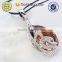 hot selling factory low price pretty gold animal necklace with rhinestone