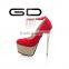 Newest Suede Leather High Heels Platform Single Shoe for Evening Dress