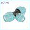 BOYAN zhejiang taizou light blue plastic pipe fitting for irrigation PP compression reducing tee