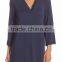 Wholesale Cozy Spring/Summer Laced Trim V-neck Women Modal Nightshirt
