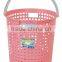 Round portable laundry basket